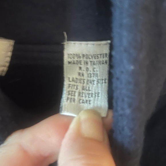 Vintage Amanda Smith Navy Blue Cape Poncho - Picture 6 of 6